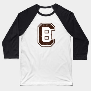CB Football Monogram - Orange Baseball T-Shirt